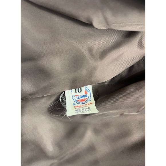 Mary Ann Restivo Womens Blazer Jacket Brown Silk Blend Waist Length Open USA 10 - Picture 6 of 8